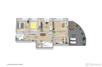 Moderní byt 4+kk s terasou, předzahrádkou a parkováním – Kyb - 11