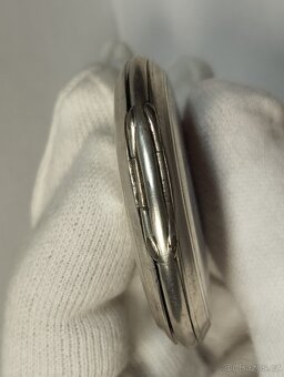 Staré tříplášťové celostříbrné kapesní hodinky, MEDAILE - 11