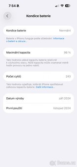 iPhone 16 128 GB, baterie 98%, přes rok zaruka - 11