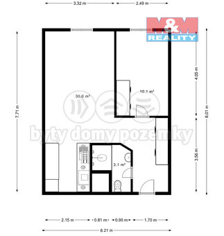 Prodej bytu 2+kk, 43 m², Praha, ul. Jiránkova - 11