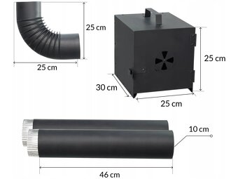 Udírna 120 cm opálená s XL topeništěm a plechovou střechou - 11