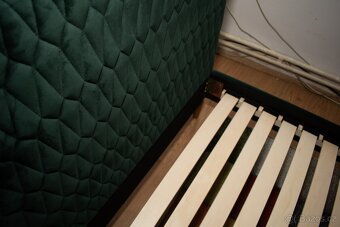 Postel 90x200 cm AZURRO VELVET zelena (bez matrace) - 11