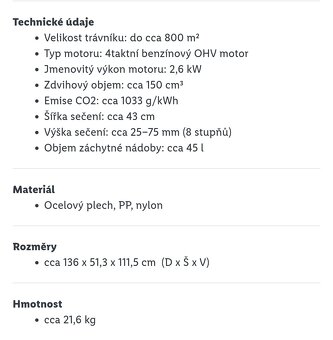 Benzínová sekačka PBRM 43 Parkside - 11