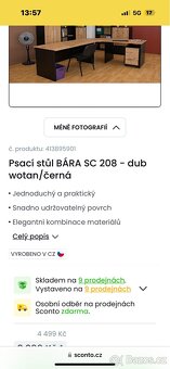 Šatní skříň DAX a psací stůl - dub - 11