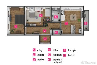 Prodej bytu 3+kk, 77 m² - Hrušovany nad Jevišovkou - 11