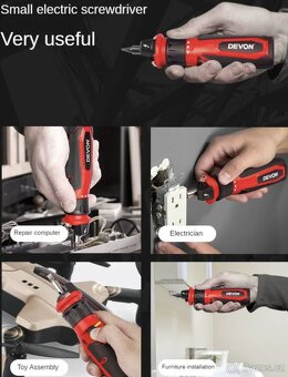 Elektrikářský kapesní aku šroubovák se světlem a indikací - 11