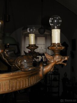 Starožitný lustr draci - 11