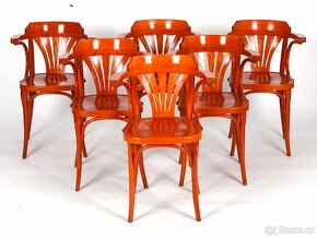 [ 4083 ] Hospodské židle, křesílka TON, 4 kusů. - 11