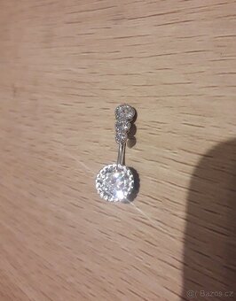 Nový piercing do pupíku třpytivý chirurgická ocel nový - 11