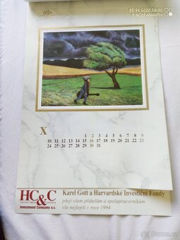 Karel Gott obrazy -kalendář z roku 1994 - 11