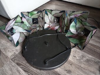 Tiffany lustr 5 ramen,není prasklin, - 11