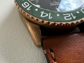 Hodinky MS Olive green GMT Bronze diver - 11