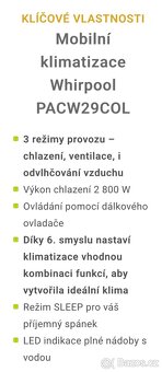 Mobilní klimatizace WHIRLPOOL PACW29COL - 11