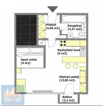 Prodej světlého bytu 1+kk/B (38 m2), Praha 8 -Troja, Hnězden - 11