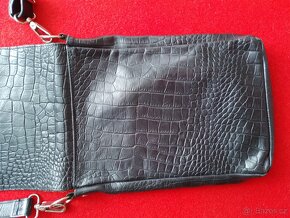 kožená kabelka,vintage kožená taška,menší taška - 11