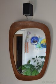 Dánské zrcadlo Teak Mid century - 11