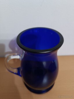 Krásný půllitr, masivní kobaltové sklo - 11