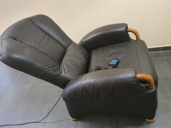 LUXUS relax kůže TV křeslo el.polohování - 11