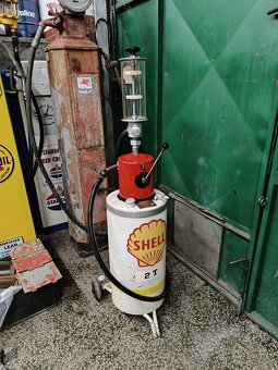 Benzínový stojan, čerpací vozík Shell 1960, dekorace - 11