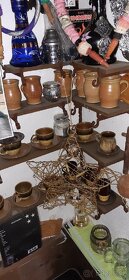 hmoždíře, váhy, svícny, porcelán, stará keramika - mix věcí - 11