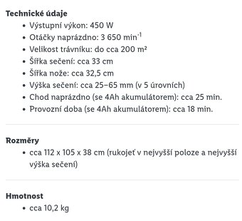 Aku sekačka PRMA V20 Parkside - 11