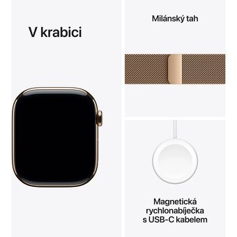 Apple Watch Series 10 46mm zlatý titan + milánský tah | TOP - 11