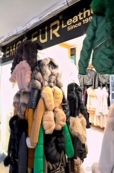 Dámská bundička Emas Leather&fur Fur vel.L - 11