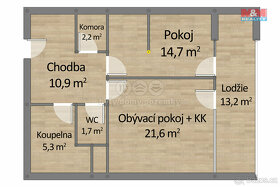 Pronájem, byt, 2+KK,OV, 58 m², Plzeň - Újezd, Diamantová ul. - 11