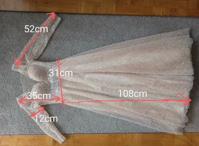 Třpytivé svatební šaty, velikost 34 - 11