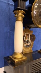 Starožitné čtvrťové sloupkové hodiny Biedermeier 19 st. 6877 - 11