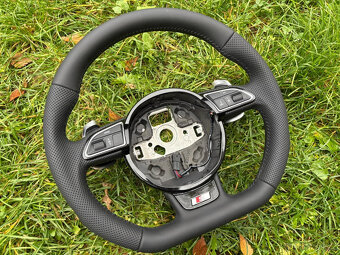 VOLANT AUDI KOŽENÝ ZKOSENY RS PADLA PERFOROVANA KUZE - 11