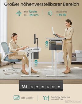 Nový elektrický výškově nastavitelný PC stůl s pamětí výšky - 11