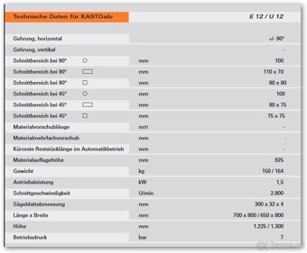 Poloautomatická kotoučová pila KASTO ALU-U12 - 11