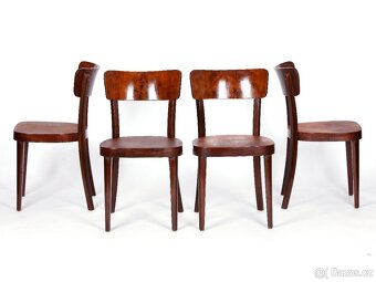 Značené jídelní židle THONET, ořechová dýha, 4 kusy. - 11