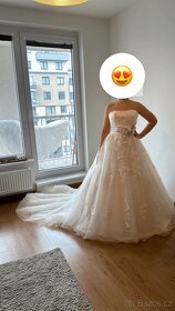 Luxusní značkové svatební šaty nové - 11