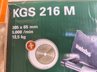 Prodám pokosovou pilu s posuvem Metabo KGS 216 M + kotouč - 11