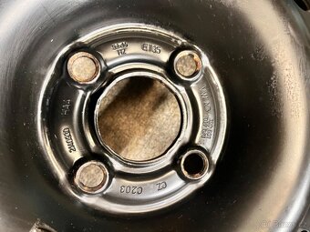 4x100 R14 plechové disky a Poklice originál VW Up - 11