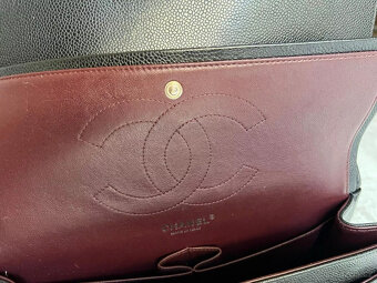 Originální kabelka Chanel Double Flap Classic Bag černá stří - 11