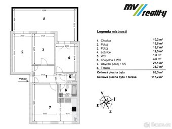 Lysá nad Labem, prodej bytu 4+kk s terasou - 117 m2, okres N - 11