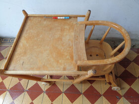 Retro jídelní židlička k renovaci - 11