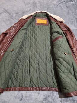 Znackova kožená bunda Timberland vintage odnímatelny limec L - 11