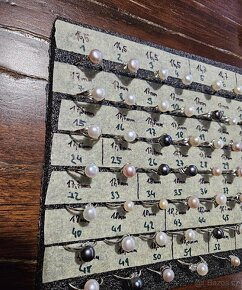 Stříbrné prsteny s perlou - 11