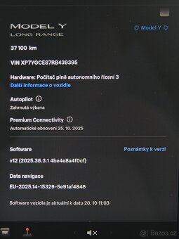 Tesla Model Y, 255kW 1.maj 37tkm ZÁRUKA - 11