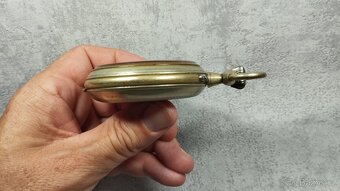 Monstrózní staré kapesní hodinky s lokomotivou, 66mm, 202g - 11
