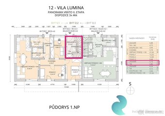 Byt 4+kk, 99m², prostorný balkon 20,9 m², 2 parkovací stání, - 11