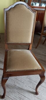 Starožitný nábytek-jídelna (intarzie, mramor,rozkládací stůl - 11