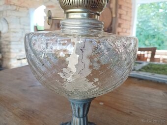 STAROŽITNÁ RUČNĚ FOUKANÁ PETROLEJKA - FRANCIE 1920 ART DECO - 11