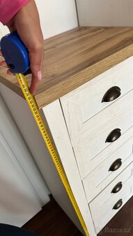 Šatní skříň MARKSKEL 162×210 bílá/barva+komoda - 11