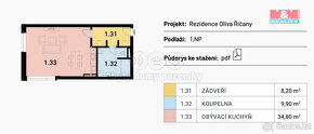 Prodej bytu 1+kk, 53 m², Říčany, ul. Verdunská - 11