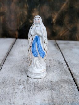Vintage porcelánová malá soška, madona ND de Lourdes. - 11